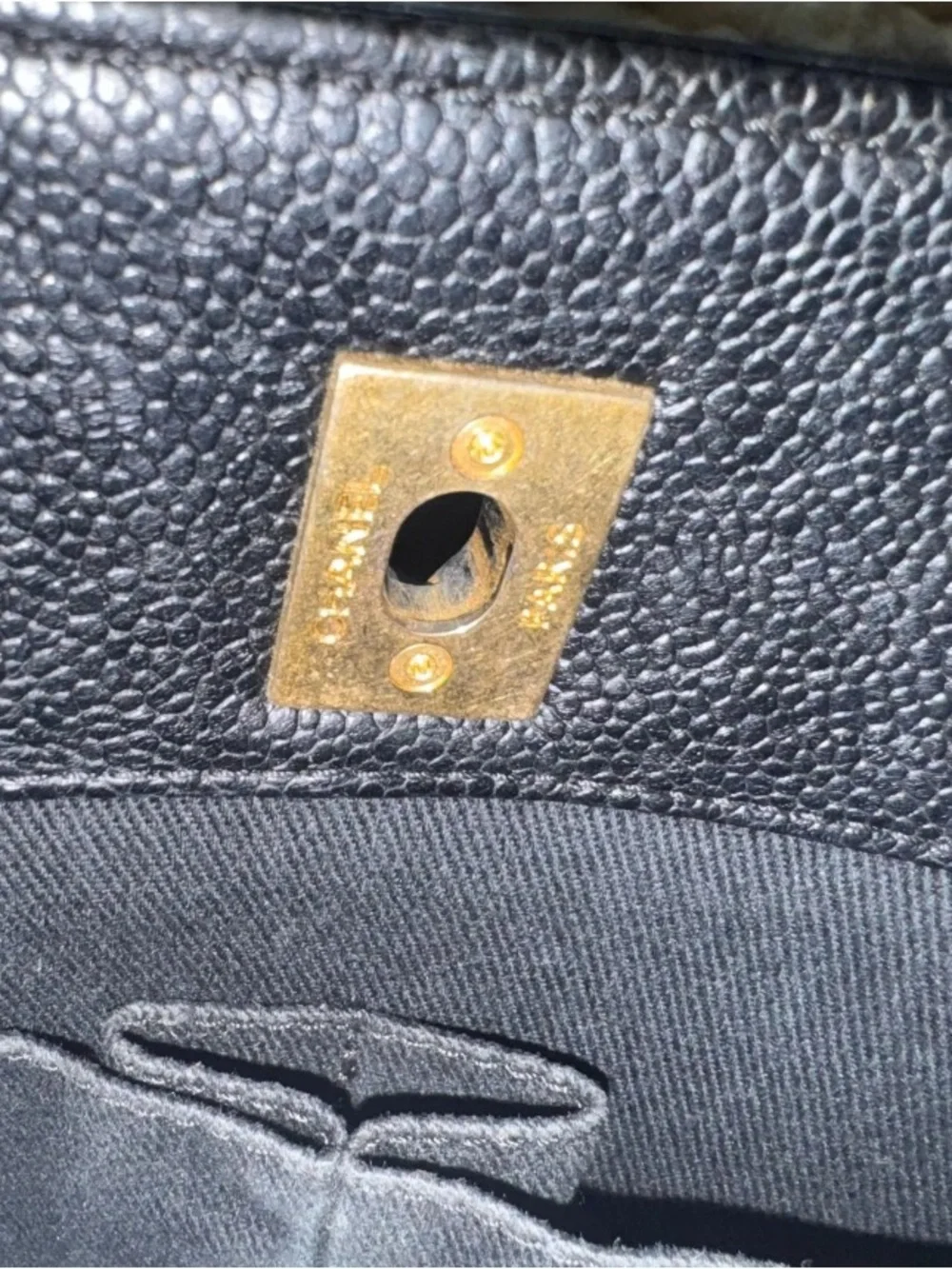 $4K+ MSRP AUTHENTIC Chanel Black Caviar Leather Tote with Gold Hardware
